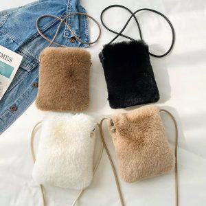 Plush fur mini crossbody